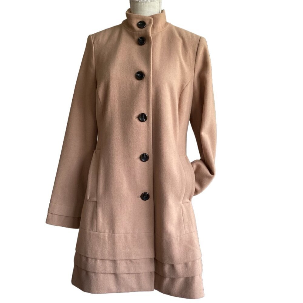 Old Navy Layered Button Wool Polyester Blend Coat Sz M​​​​​​​​